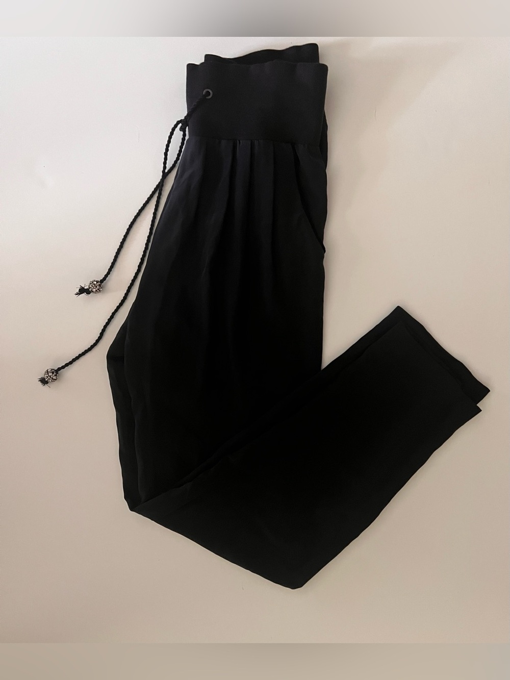 Juicy Couture Silk Black Straight Pants